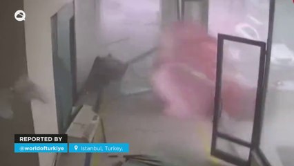 Destructive winds unleash chaos in Istanbul, Turkey.