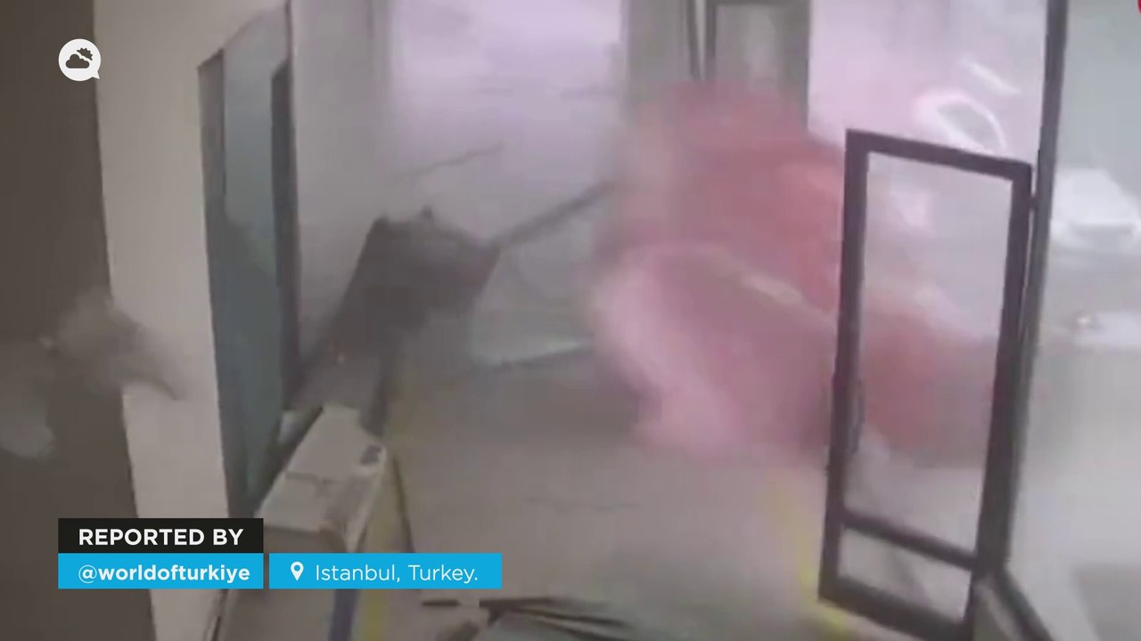 Destructive winds unleash chaos in Istanbul, Turkey.