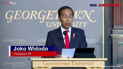 Momen Jokowi Beri Kuliah Umum di Georgetown University Bahas Kondisi Gaza