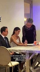 Mujer firmaba su acta de matrimonio, pero el documento se prendió en fuego