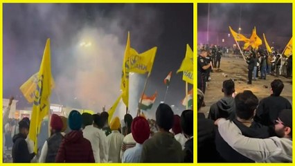 Canada: ब्रैम्पटन में पटाखे जला रहे हिन्दुओं संग खालिस्तानियों की झड़प, भीड़ पर की पत्थरबाजी