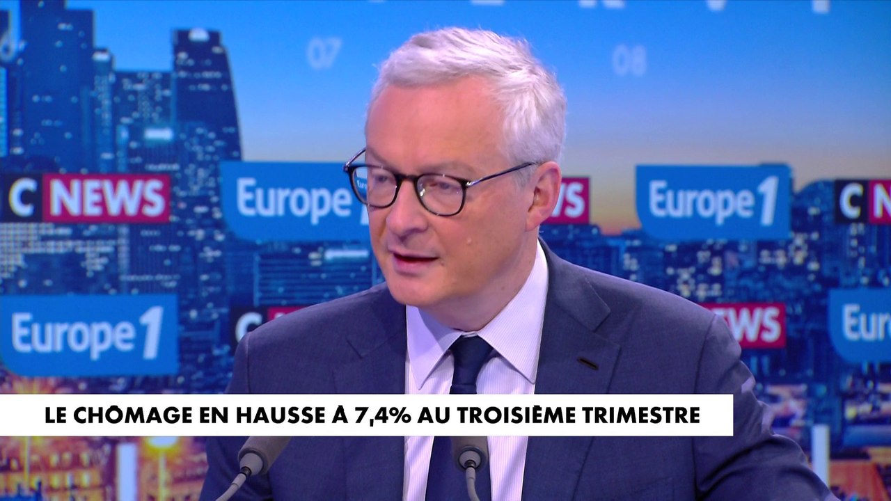 Bruno Le Maire : «Notre modèle social tel qu'il existe aujourd'hui, ne nous permettra pas d'arriver à 5% de taux de chômage»