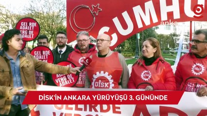 DİSK’in Ankara yürüyüşü üçüncü gününde Kocaeli’den başladı