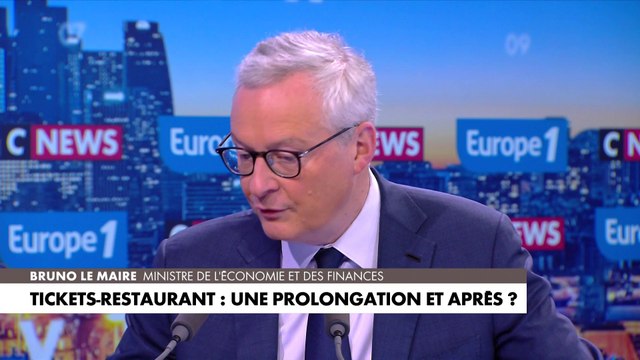 Bruno Le Maire : «Je suis prêt à ce qu'on ouvre la discussion sur l'utilisation plus généralement de ces tickets-restaurant pour acheter de la nourriture»