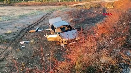 Alaşehir'de otomobil şarampole yuvarlandı: 5 yaralı