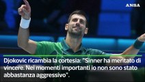 Sinner spezza il tabu' Djokovic alle Atp Finals