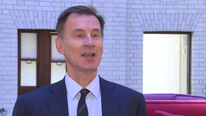 Chancellor Jeremy Hunt, gives a statement following the sharp decline in the rate of inflation to 4.6%