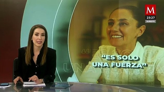 Claudia Sheinbaum corrige a Ebrard, Morena es 'una sola fuerza'