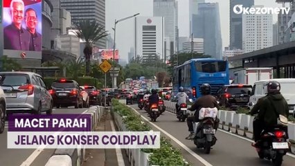 Jelang Konser Coldplay, Macet  di Jalan Jenderal Sudirman Mengular ke Bundaran HI