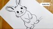How to draw a rabbit easy step by step __ Animal drawing