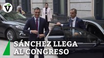 Pedro Sánchez llega al Congreso de los Diputados para la sesión de investidura