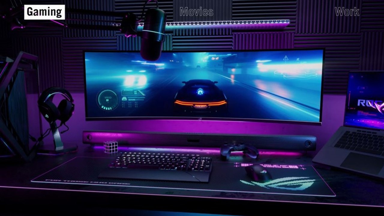 Zocken auf einer Breite von 1,19 Metern: Asus stellt seinen neuesten Ultrawide-OLED-Monitor vor