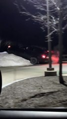 Friend's Car Climbs Snowbank
