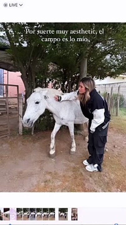 La patada de caballo que se comió Juli Poggio, cuando estaba de paseo en Tafí del Valle.
