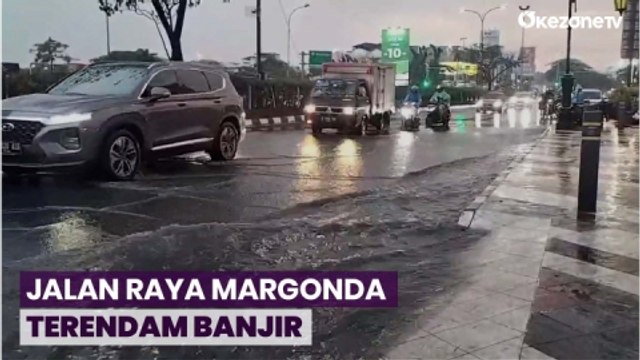 Hujan Deras Landa Depok, Jalan Raya Margonda Terendam Banjir