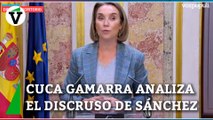 Cuca Gamarra analiza el discurso de investidura de Pedro Sánchez en el Congreso de los Diputados