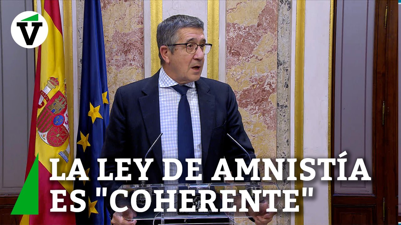 Patxi López dice que la ley de amnistía es "coherente" con la línea política del Gobierno