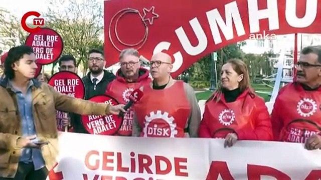 DİSK'in Vergide Adalet Gelirde Adalet yürüyüşü 3. gününde