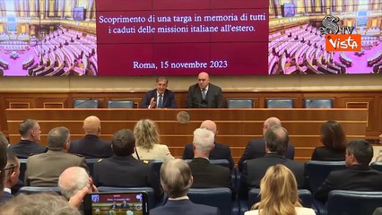 Al Senato targa in memoria caduti in missioni internazionali, il momento dello svelamento