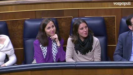 Download Video: Irene Montero enrojece y asiente tras estas palabras de Feijóo a Sánchez: 