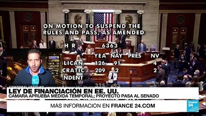 Informe desde Washington: Cámara aprobó proyecto de ley que evitaría cierre del Gobierno