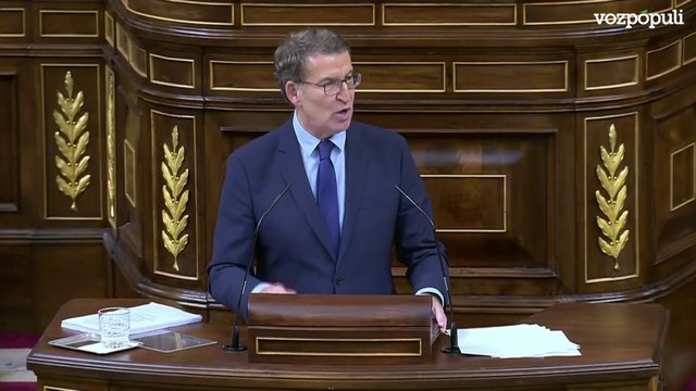 Feijóo, aplaudido por el PP: Esta investidura nace de un fraude. Lo que se trae hoy a la Cámara no es lo que votaron los españoles