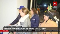 Dan el último adiós al magistrade Ociel Baena en Saltillo