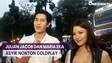Demi Nonton Coldplay, Julian Jacob dan Maria Eka Boyong Ibunya dari Yogjakarta untuk Jagain Anak