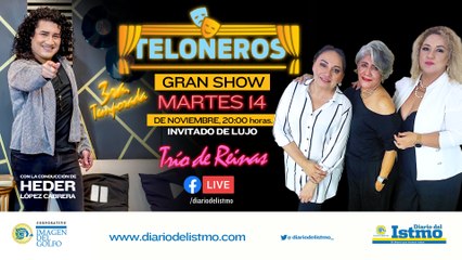 | 3er temporada  Programa 54  #Teloneros   Invitadas: Trio de Reinas  "Cantantes"  Con: Heder López
