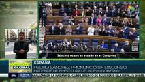 Pedro Sánchez se presenta al debate de investidura en España