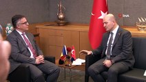 İçişleri Komisyonu Başkanı Soylu, Romanya'nın Ankara Büyükelçisi Tinca ile görüştü