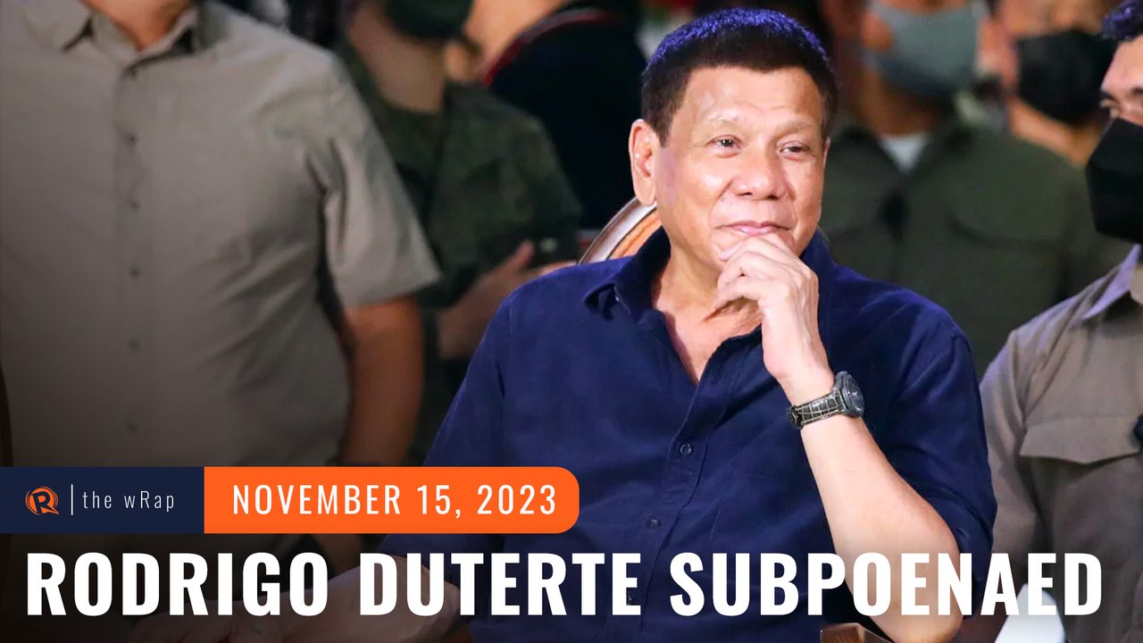 Duterte gets first subpoena since stepping down from public office
