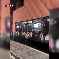AKP'den bir Starbucks eylemi daha! Kahve almadan oturdular