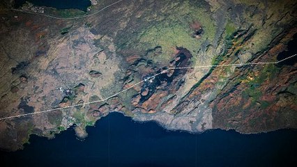 Carte animée d'Islande localisant Grindavik, sous la menace d'une éruption