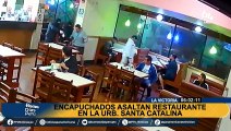 Robo en La Victoria: encapuchados asaltan restaurante en la Urb. Santa Catalina