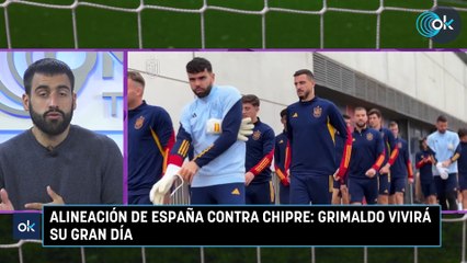Alineación de España contra Chipre: Grimaldo vivirá su gran día