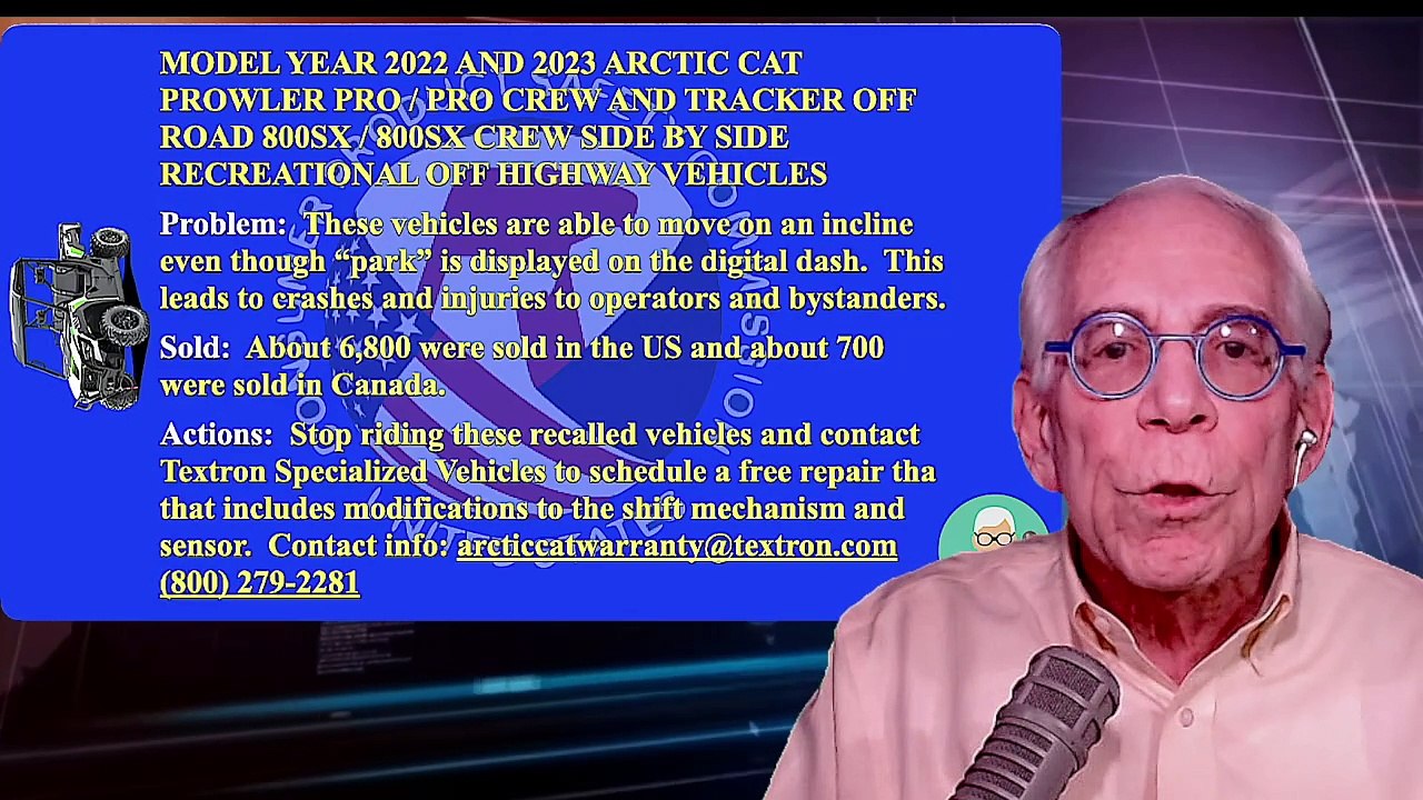 Textron Arctic Cat and Tracker Off-Road Vehicles Have Defective Parking Brakes