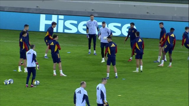 Spain train ahead of UEFA Euro 2024 qualfiier with Cyprus