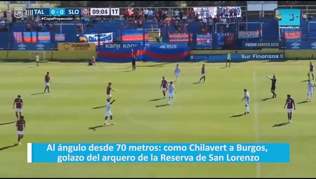Al ángulo desde 70 metros: como Chilavert a Burgos, golazo del arquero de la Reserva de San Lorenzo