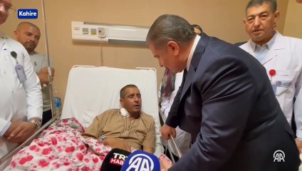 Koca, Gazze'ye yönelik sağlık yardımları için Mısır'da