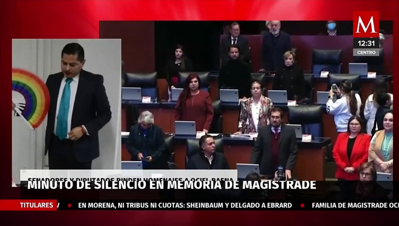 Senadores y diputados guardan un minuto de silencio en memoria del magistrade Ociel Baena