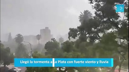 Llegó la tormenta a La Plata con fuerte viento y lluvia