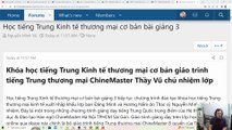 [ChineMaster] Học tiếng Trung Kinh tế Thương mại xuất nhập khẩu bài 3