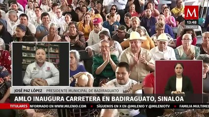"En Badiraguato estamos contentos por la visita del presidente": José Paz López