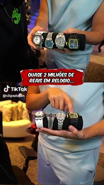 jon vlogs mostra sua coleção de relogio de 2 milhõ