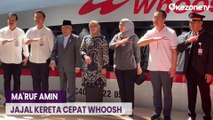 Perdana! Wapres Ma'ruf Amin Jajal Kereta Cepat Whoosh