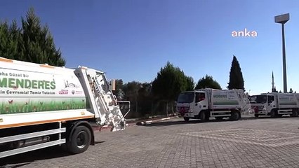 Menderes Belediyesi'nden hizmete 10 yeni çöp kamyonu