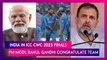 India Win ICC World Cup 2023 Semi-Final: PM Narendra Modi, Rahul Gandhi And Other Political Leaders Congratulate Men In Blue For Victory Against New Zealand
