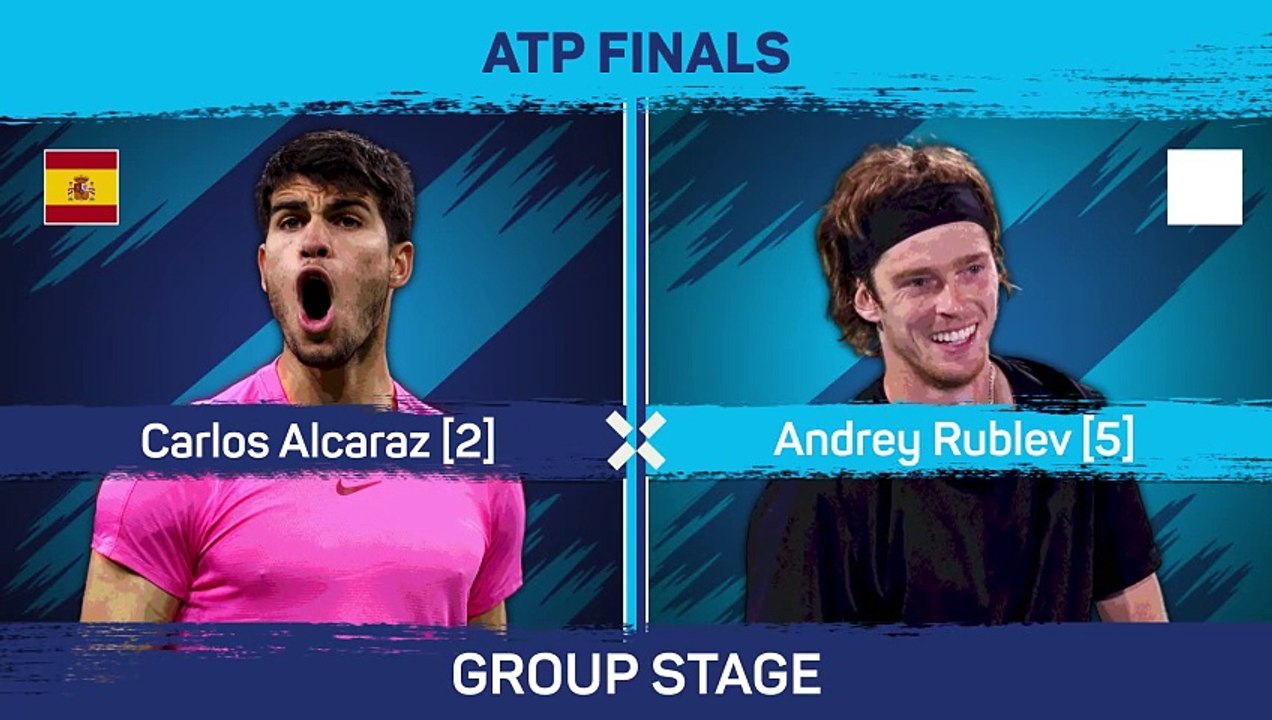 Carlos Alcaraz 7-5 6-2 Win Over Andrey Rublev at the 2023 ATP Finals