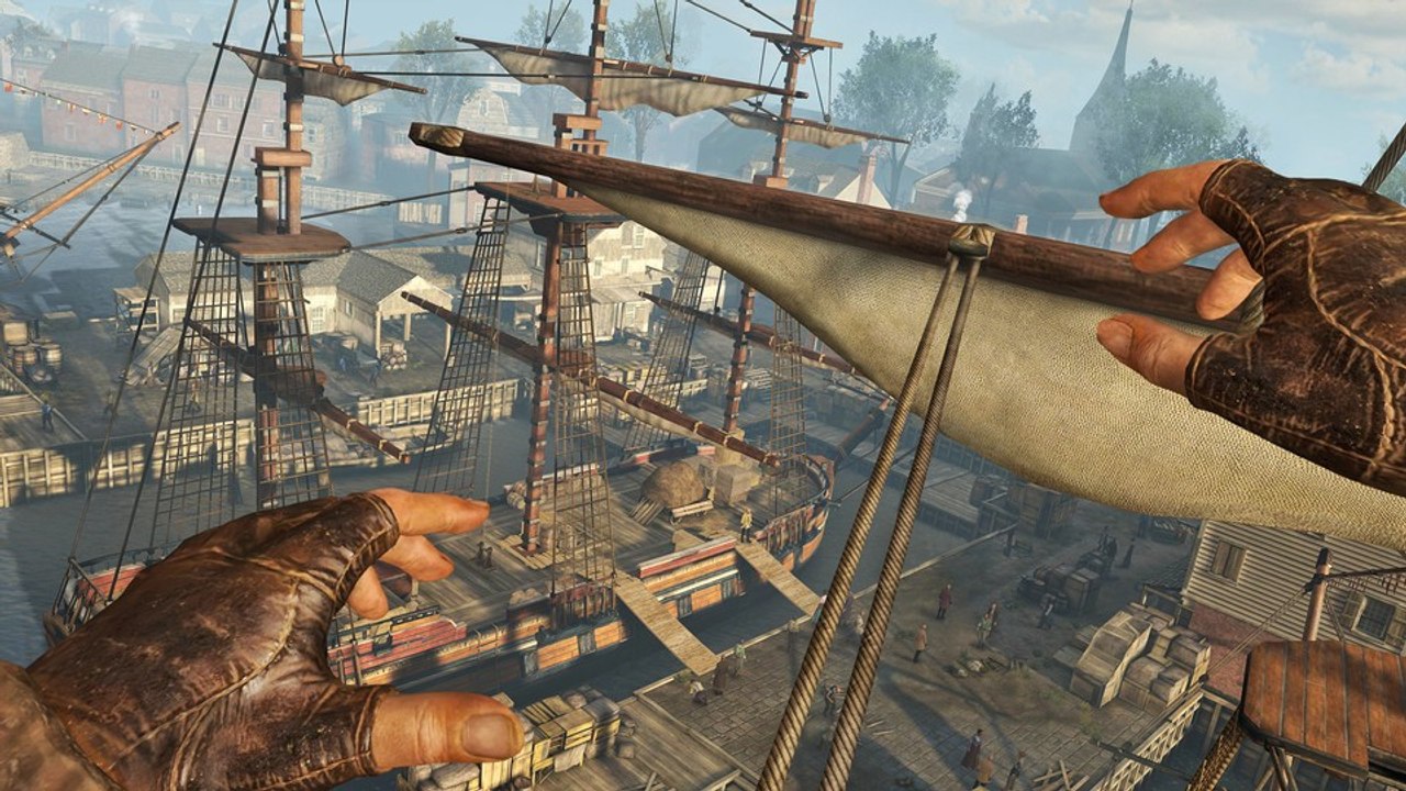 Assassin's Creed 3 aus der Ego-Perspektive: Wir erkunden Bostons Hafen in Nexus VR